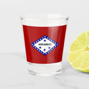 Arkansas flag  shot glass