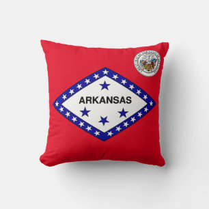 Arkansas flag throw pillow