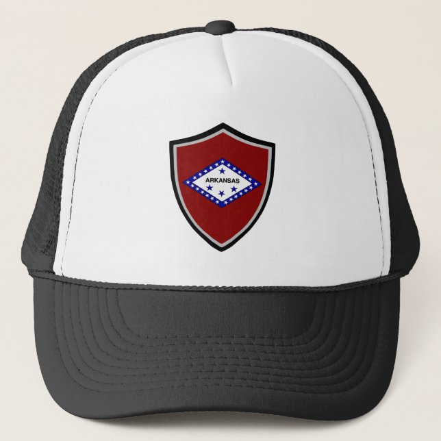 Arkansas flag trucker hat (Front)