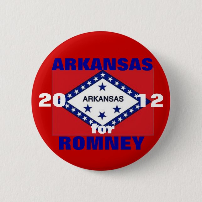 Arkansas for Romney 2012 2 Inch Round Button (Front)