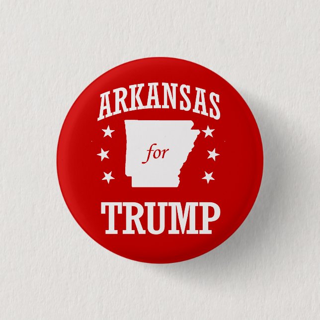 ARKANSAS FOR TRUMP 1 INCH ROUND BUTTON (Front)