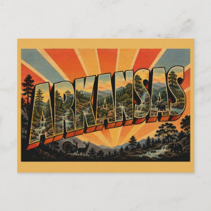 Arkansas Forest Mountains Springs Art Postcard