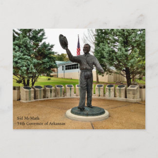 Arkansas Governor Sid McMath Statue Postcard