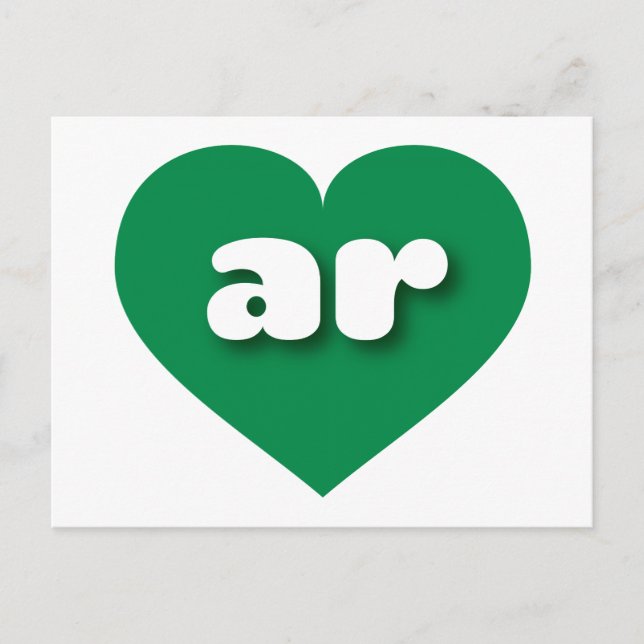 Arkansas green heart - I love ar Postcard (Front)