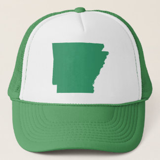 Arkansas Green State Snap Back Mesh Trucker Hat
