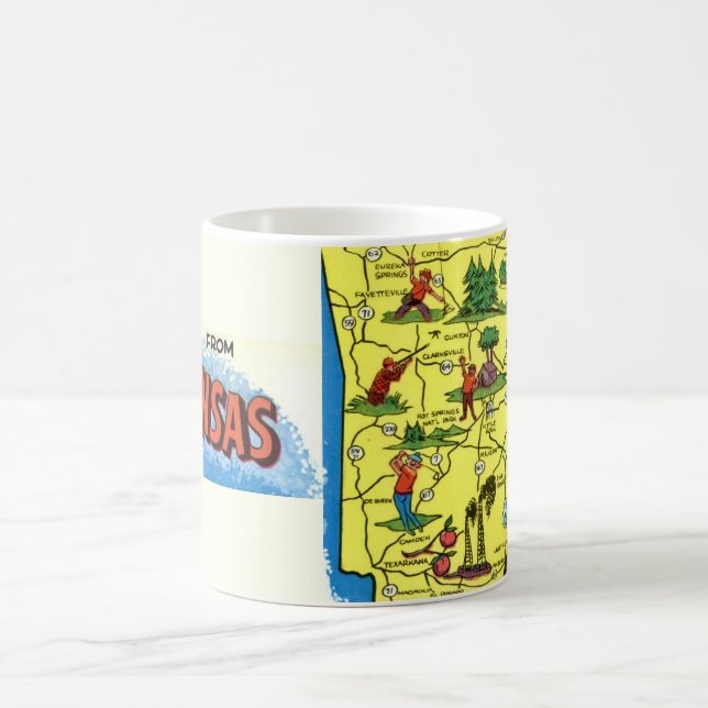 Arkansas Greeting Map Mug (Center)