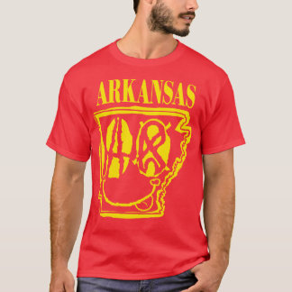 Arkansas Grunge Smiling Face Black Background T-Shirt