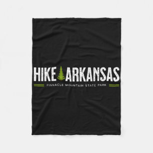 Arkansas Hike Pinnacle Mountain State Park Retro G Fleece Blanket