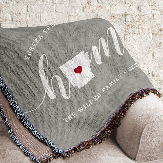 Arkansas Home State Personalized Throw Blanket (Creator Uploaded)