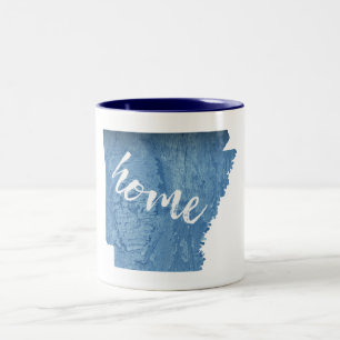 Arkansas Home Wood Grain Two-Tone Coffee Mug
