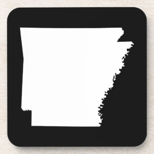 Arkansas in White Coaster