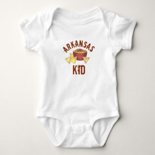 Arkansas Kid Cheese Dip Nacho Chips Foodie Snack Baby Bodysuit