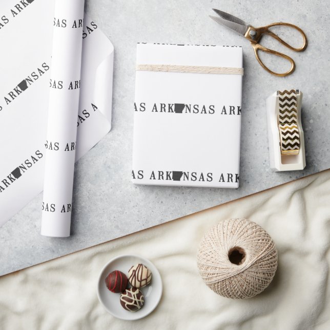 Arkansas Name with State Shaped Letter Wrapping Paper (Crafts)
