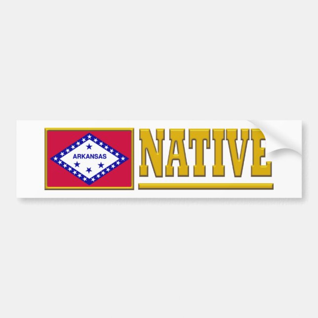 Arkansas Native Bumper Sticker (Front)