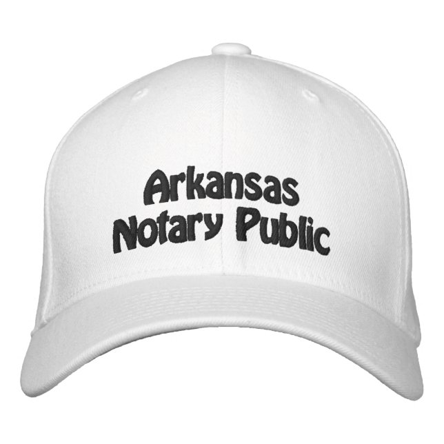 Arkansas Notaire Public Casquette De Baseball Brod (Devant)