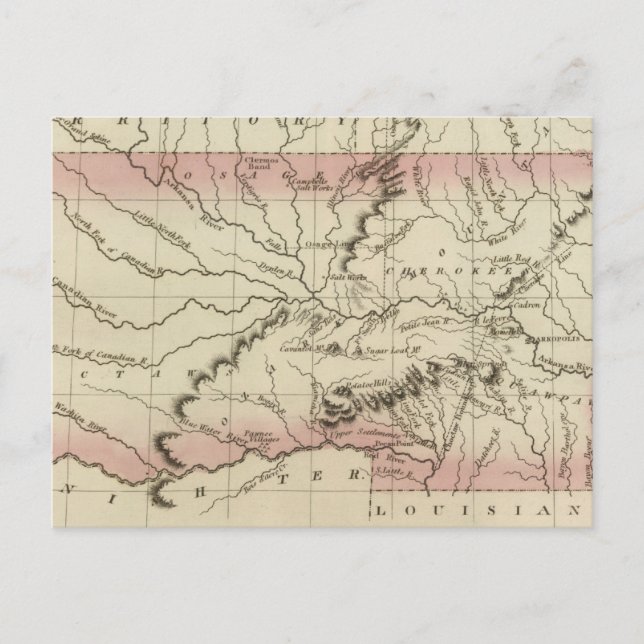 Arkansas, Oklahoma Postcard (Front)