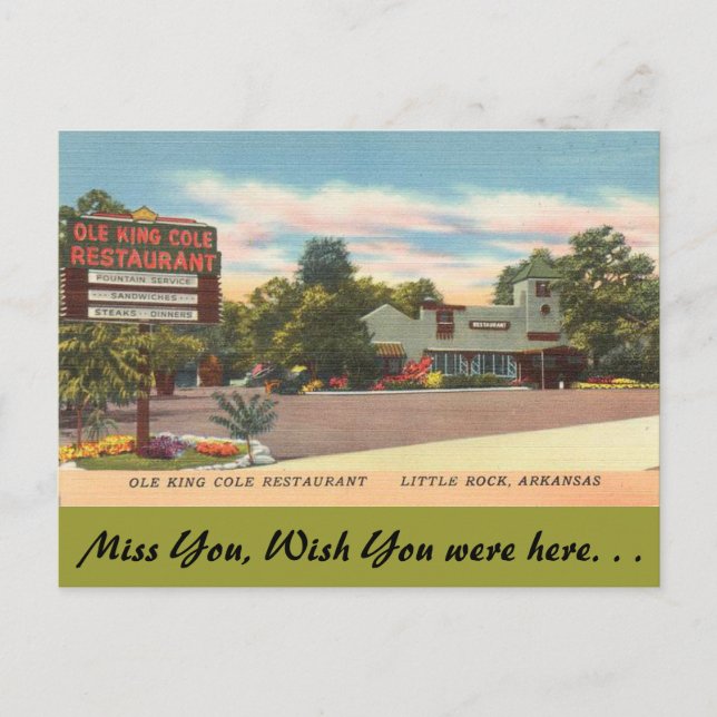 Arkansas, Ole King Cole Restaurant Postcard (Front)