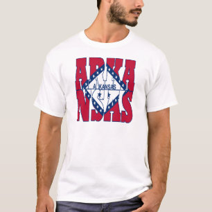 Arkansas patriotic state flag text T-Shirt