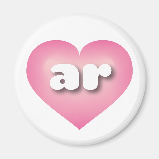 Arkansas pink fade heart - I love ar Magnet (Front)