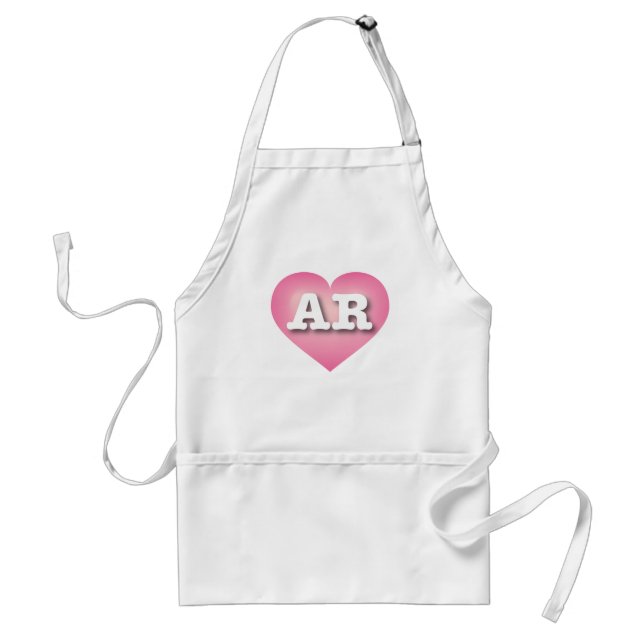 Arkansas Pink Fade Heart - I love AR Standard Apron (Front)