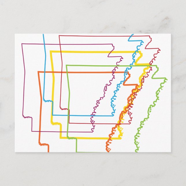 arkansas pride blur postcard (Front)