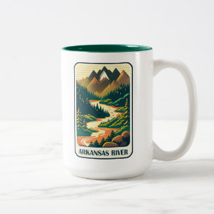 Arkansas River Colorado Colors Two-Tone Coffee Mug