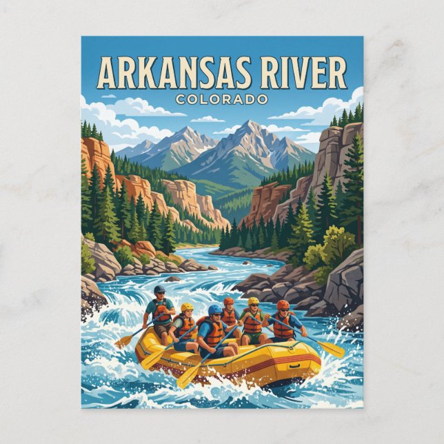 Arkansas River Colorado Postcard (Front)