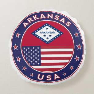 Arkansas Round Pillow