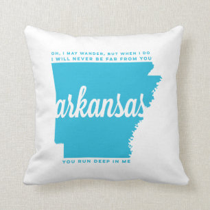 arkansas   song lyrics   sky blue throw pillow