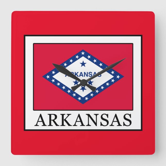 Arkansas Square Wall Clock (Front)