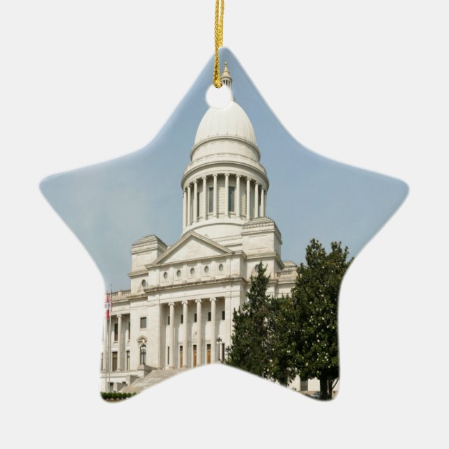 Arkansas State Capitol Little Rock Ceramic Ornament (Front)
