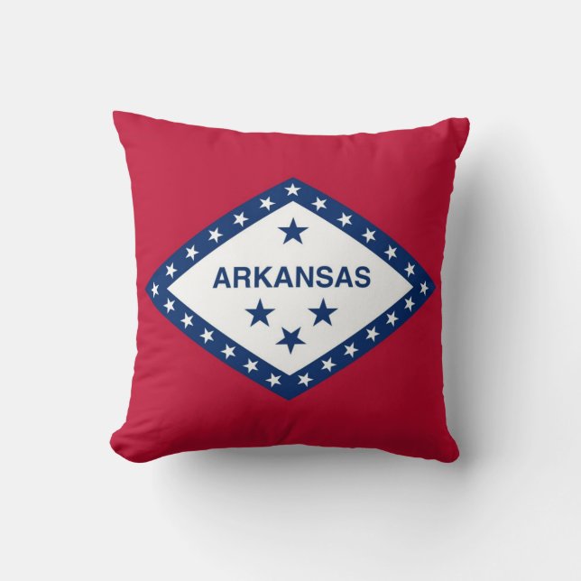 Arkansas State Flag American MoJo Pillow (Front)
