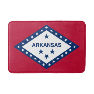 Arkansas State Flag Bath Mat