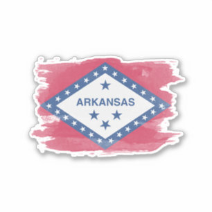 Arkansas state flag brush stroke, Arkansas