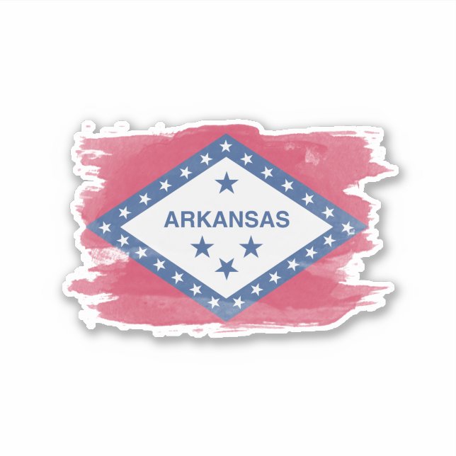 Arkansas state flag brush stroke, Arkansas (Front)