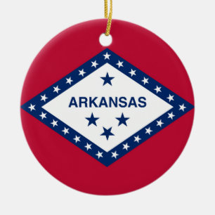 Arkansas State Flag Ceramic Ornament