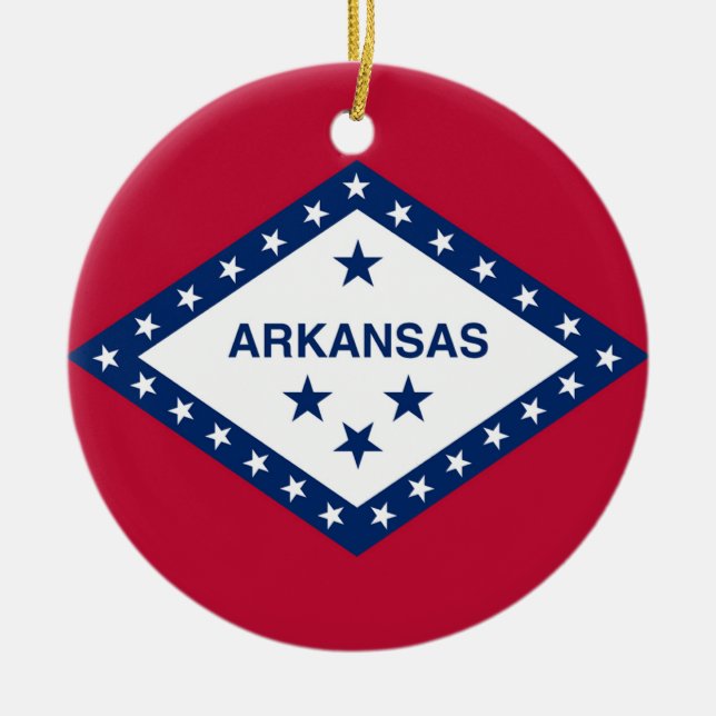 Arkansas State Flag Ceramic Ornament (Front)
