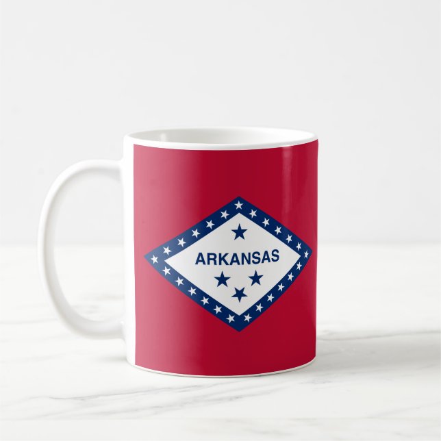 Arkansas State Flag Coffee Mug (Left)