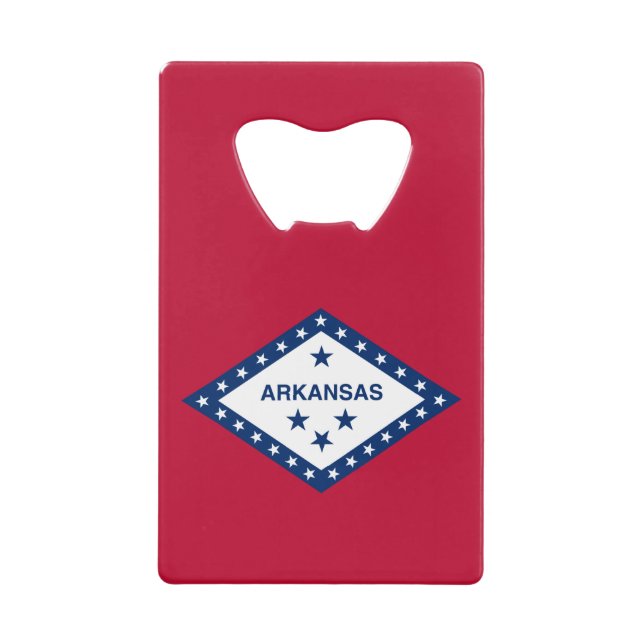 Arkansas State Flag Credit Card Bottle Opener (Front)