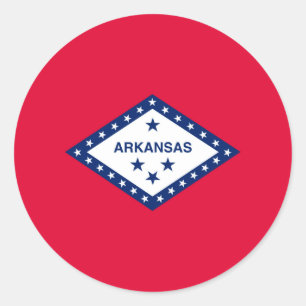 Arkansas State Flag Design Classic Round Sticker
