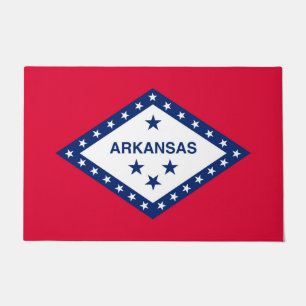 Arkansas State Flag Design Decor Doormat