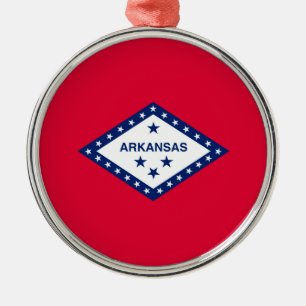 Arkansas State Flag Design Decor Metal Ornament