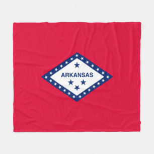 Arkansas State Flag Design Fleece Blanket