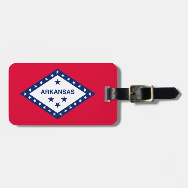 Arkansas State Flag Design Luggage Tag (Front Horizontal)