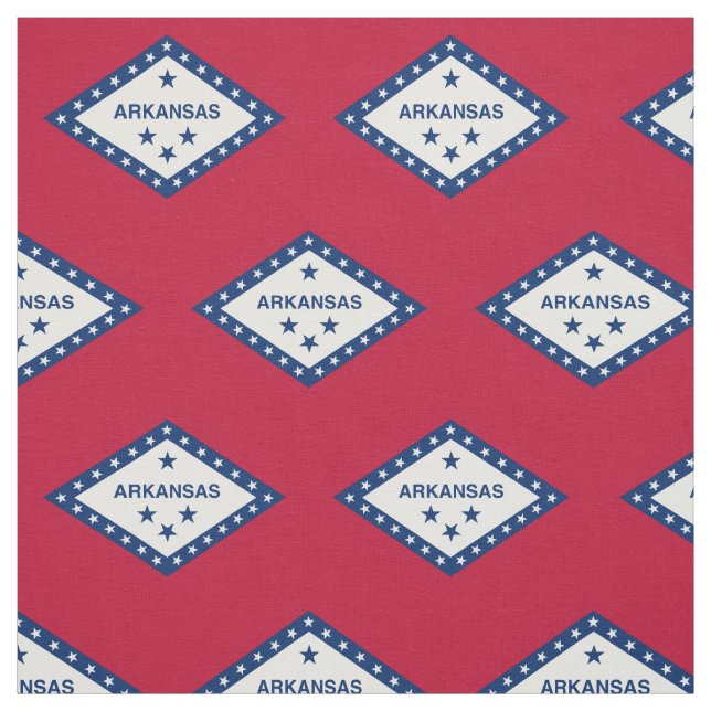 Arkansas State Flag Fabric (Swatch)