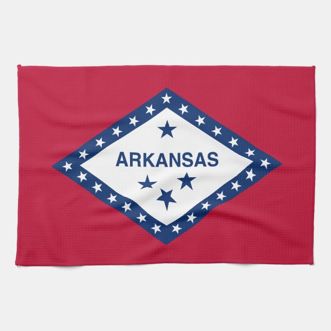 Arkansas State Flag Kitchen Towel (Horizontal)