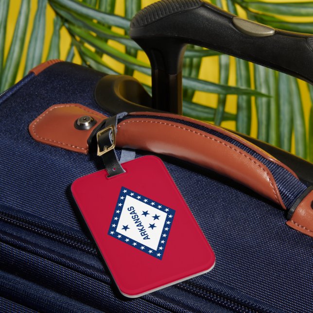 Arkansas State Flag Luggage Tag (Front Insitu 1)