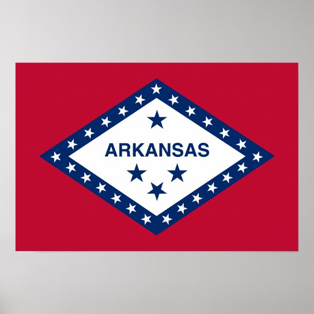 Arkansas State Flag Poster (Front)