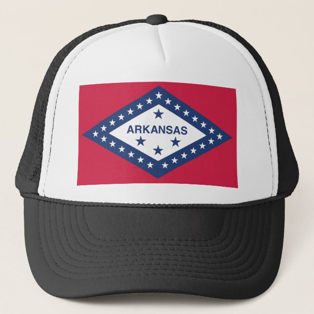 Arkansas State Flag Trucker Hat (Front)