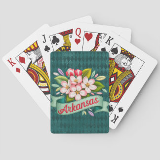 Arkansas State Flowers Emblem Playing Cards